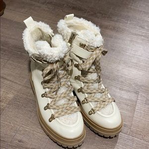 Circus by Sam Edelman lace up boots with fur